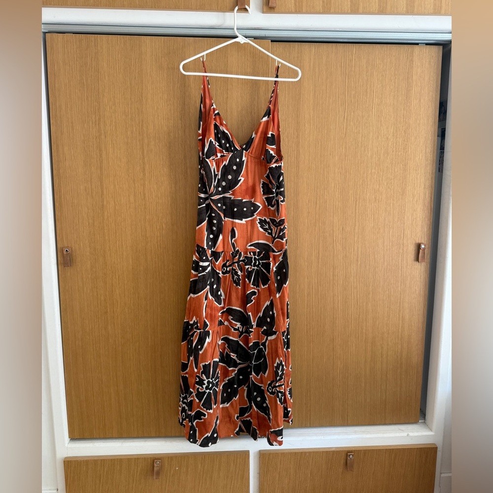 H&M Orange Maxi Sundress with Spaghetti Straps